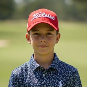 Titleist Youth Golf Hat Red with White Logo